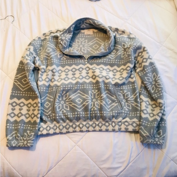 Thread and Supply Fleece Jacket Pullover with Zipper Sky Style - Picture 1 of 4